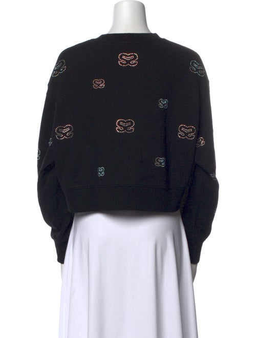 Sandro Graphic Print Crew Neck Sweater