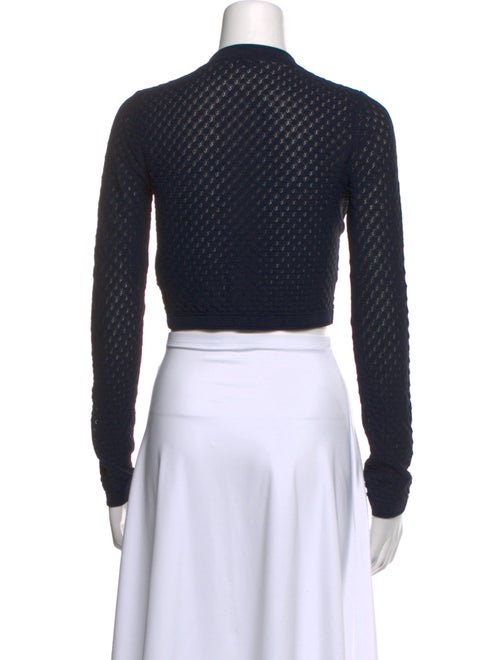 Sandro Scoop Neck Long Sleeve Crop Top
