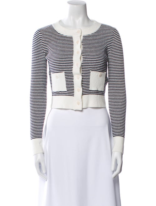 Sandro Striped Scoop Neck Crop Top