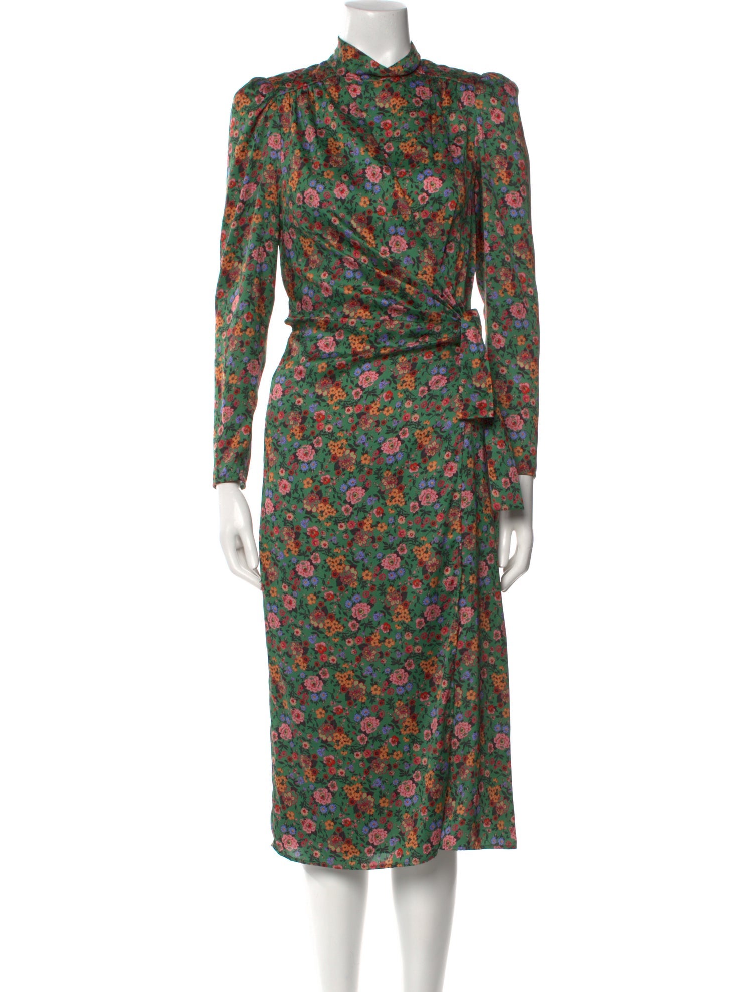 Sandro Floral Print Midi Length Dress