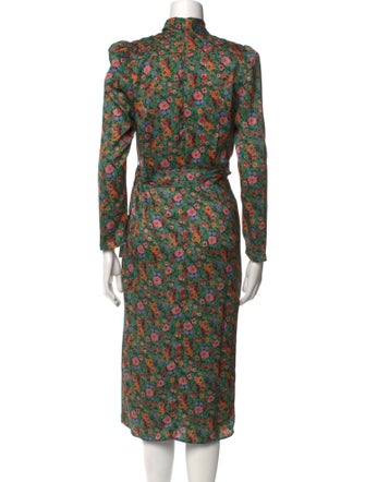 Sandro Floral Print Midi Length Dress