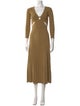 Sandro V-Neck Long Dress
