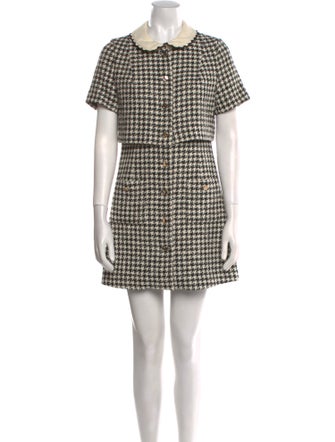 Sandro Tweed Pattern Mini Dress