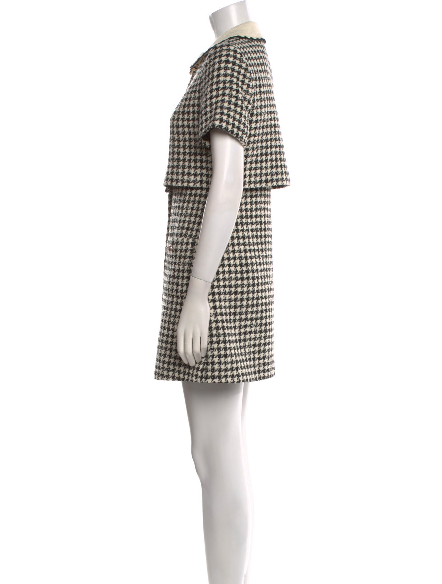 Sandro Tweed Pattern Mini Dress
