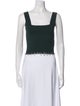 Sandro Square Neckline Sleeveless Crop Top