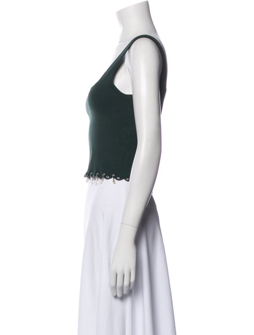 Sandro Square Neckline Sleeveless Crop Top