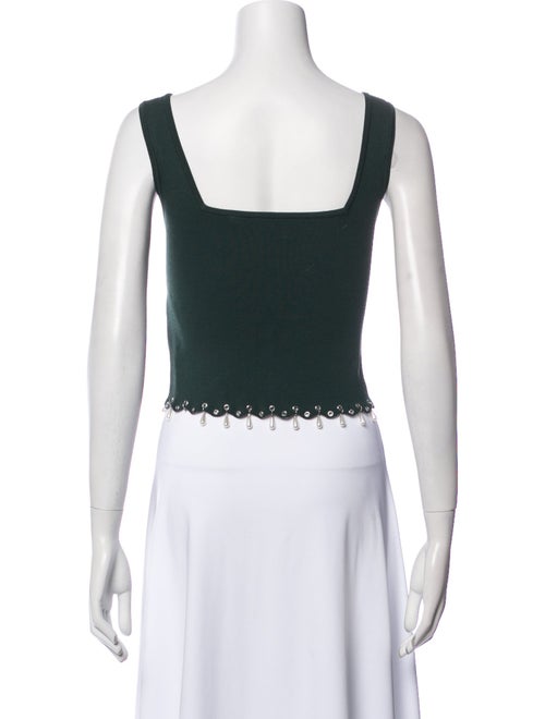 Sandro Square Neckline Sleeveless Crop Top