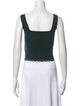 Sandro Square Neckline Sleeveless Crop Top