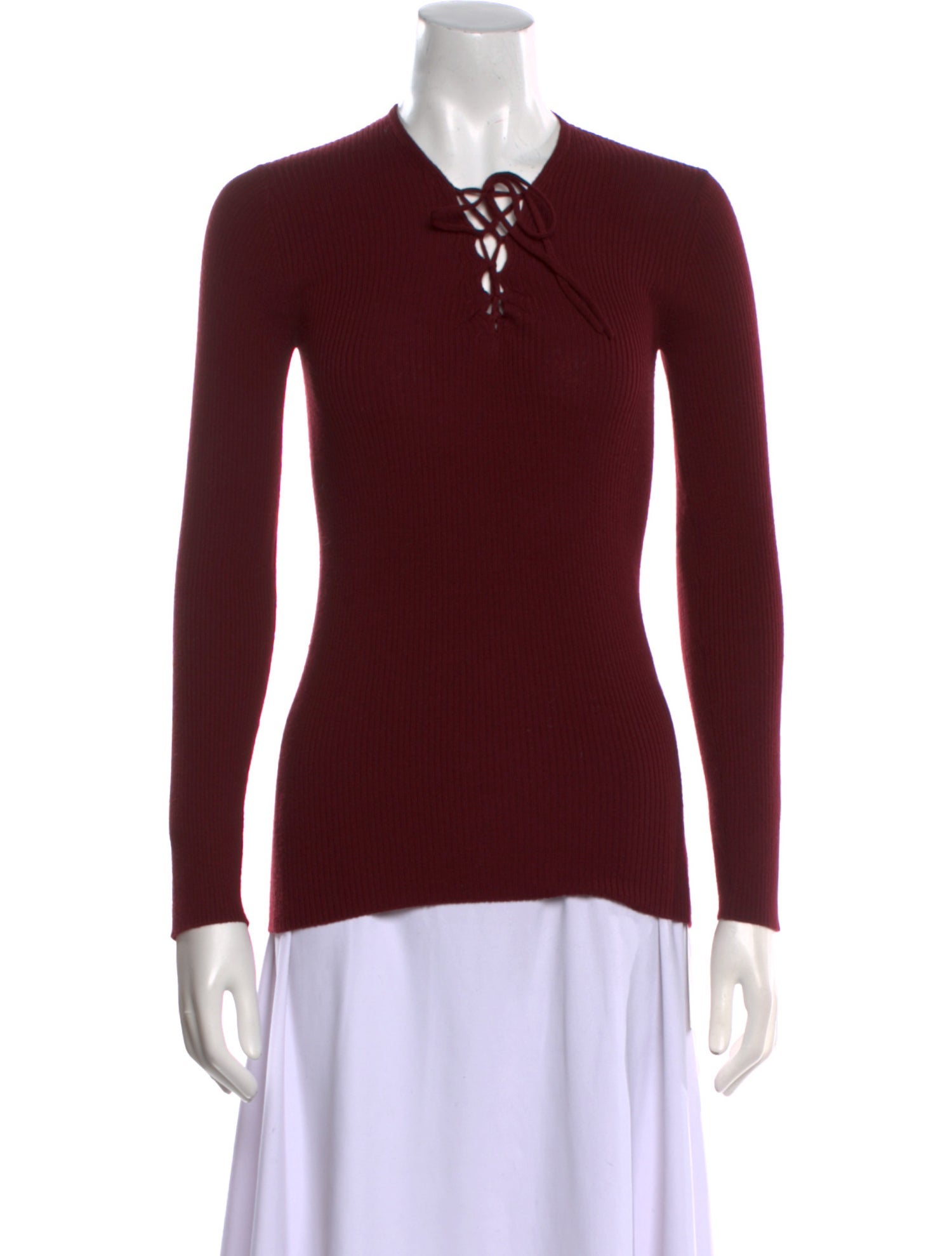 Sandro V-Neck Long Sleeve Polo