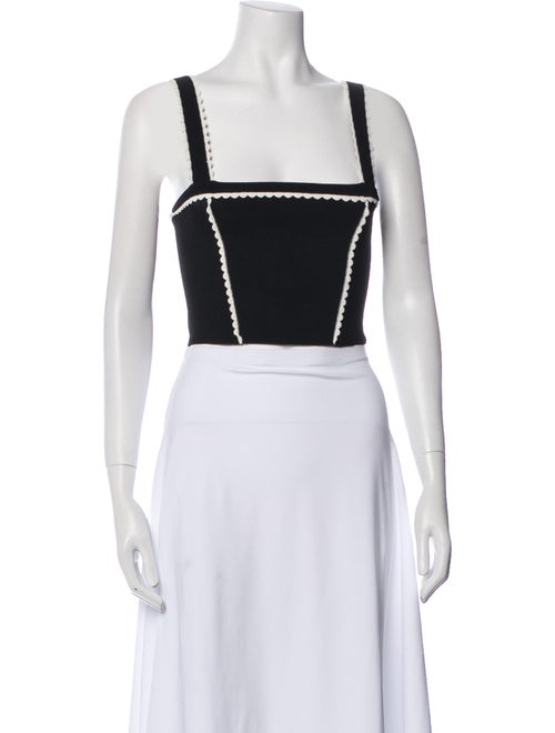 Sandro Square Neckline Sleeveless Crop Top