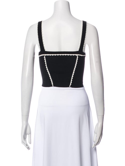 Sandro Square Neckline Sleeveless Crop Top