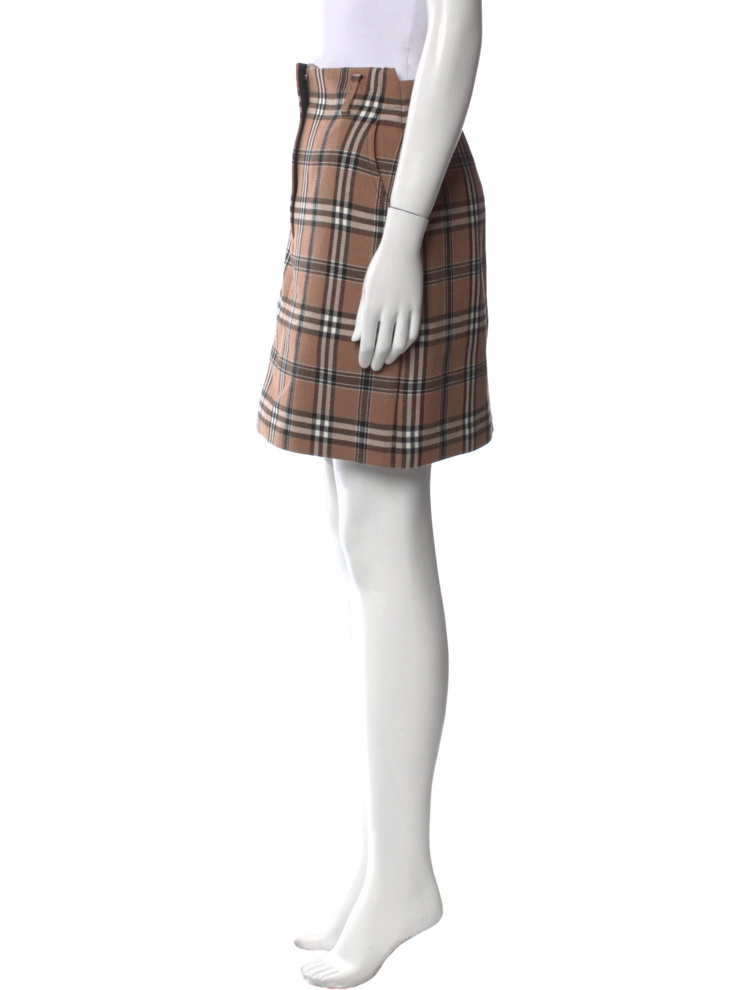 Sandro Plaid Print Mini Skirt