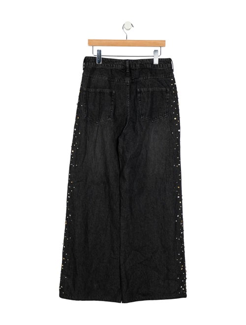 Sandro High-Rise Wide Leg Jeans