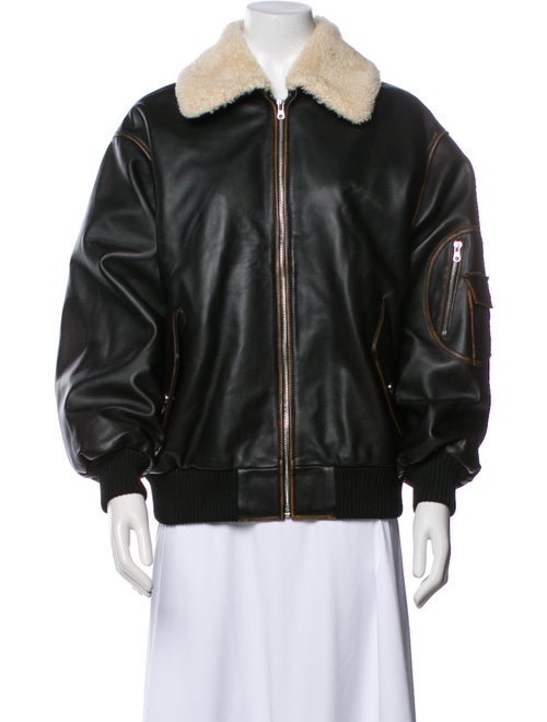Sandro Leather Bomber Jacket