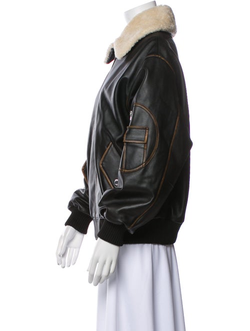 Sandro Leather Bomber Jacket