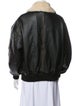 Sandro Leather Bomber Jacket
