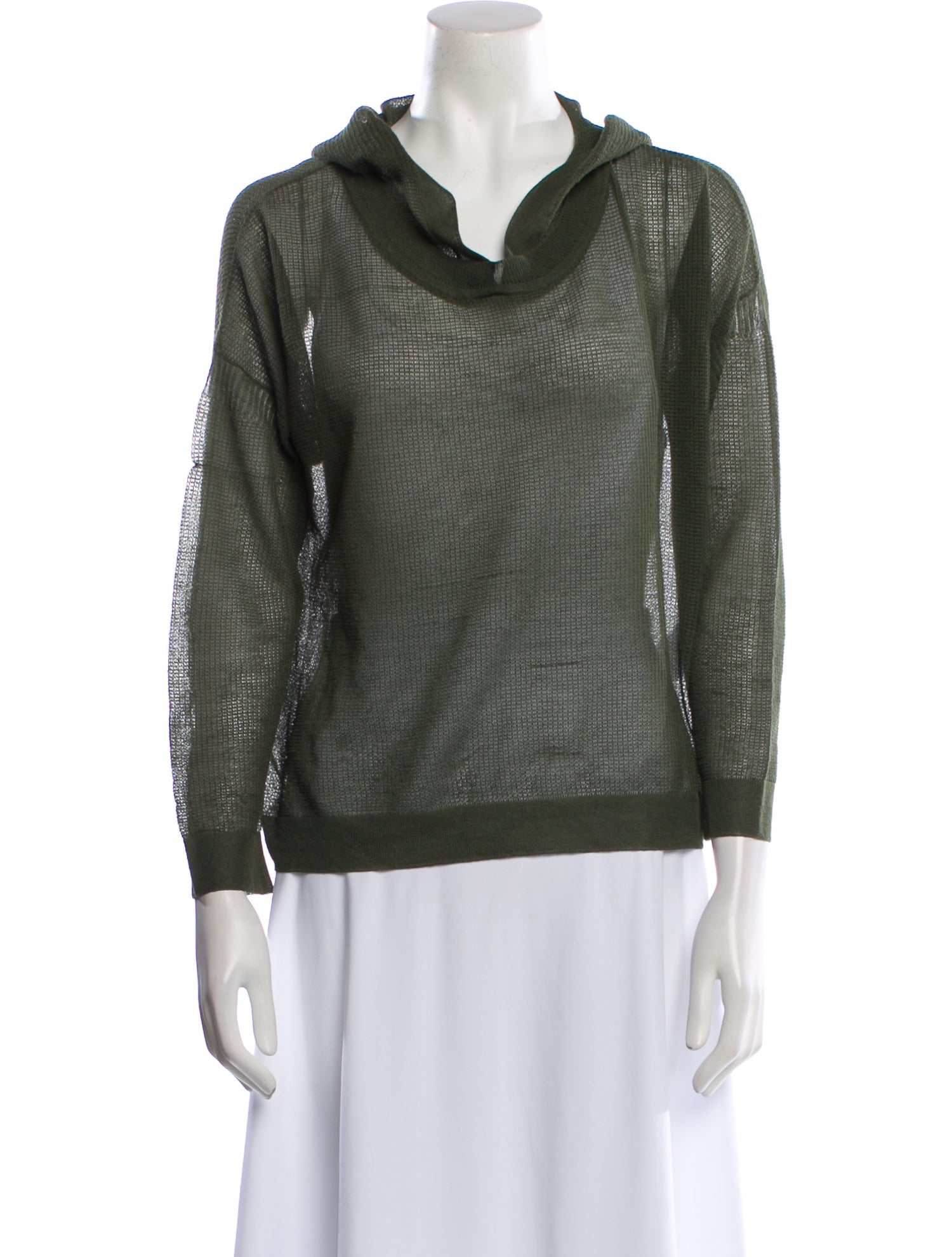 Sandro Cowl Neck Three-Quarter Sleeve Sweatshirt
