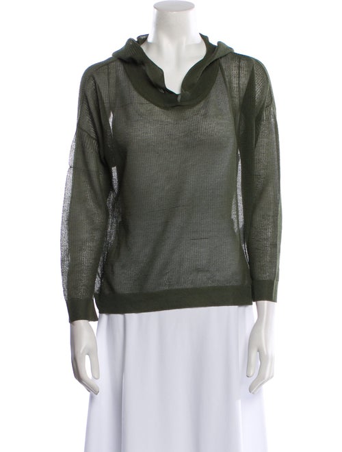 Sandro Cowl Neck Three-Quarter Sleeve Sweatshirt