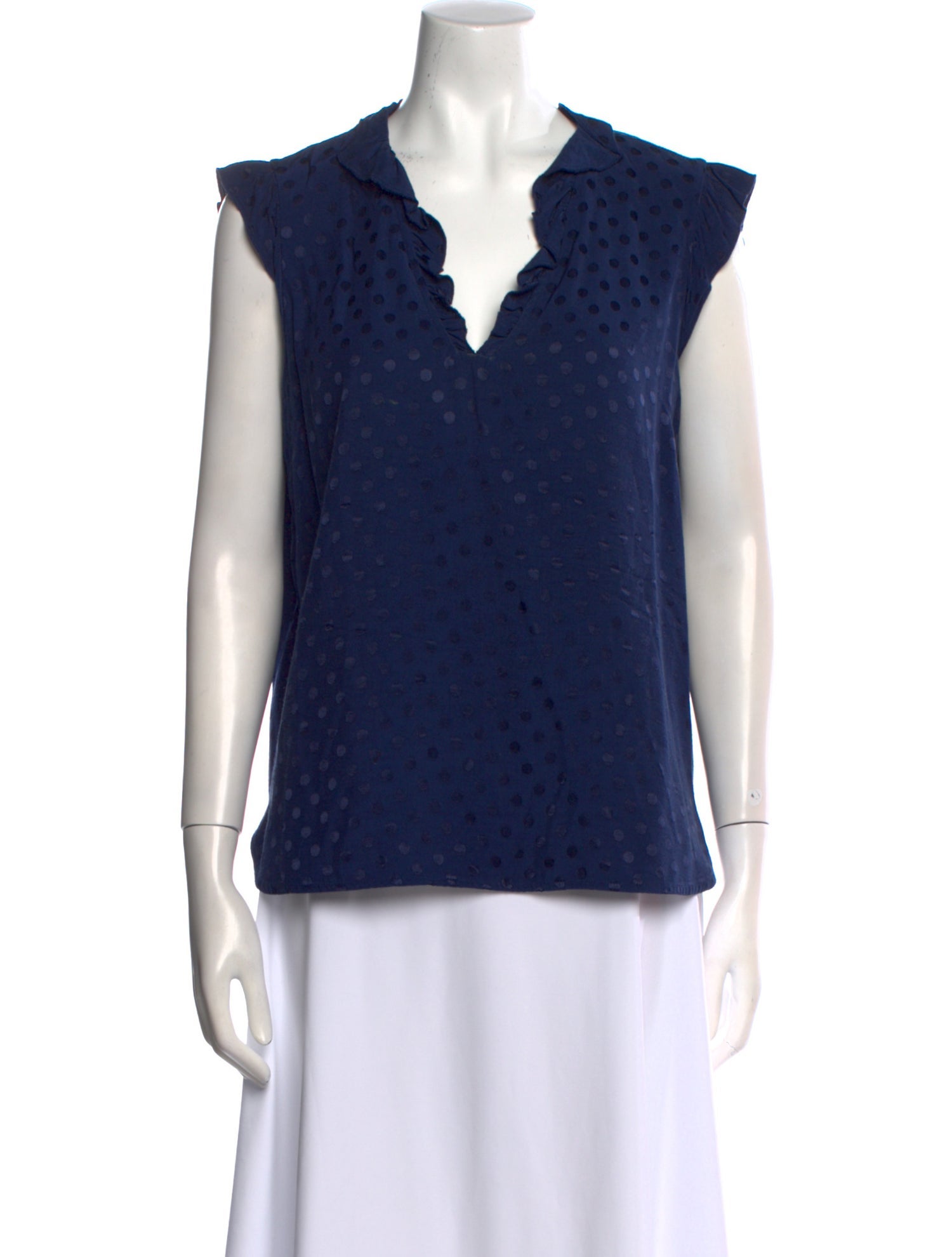 Sandro V-Neck Sleeveless Blouse