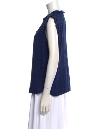 Sandro V-Neck Sleeveless Blouse