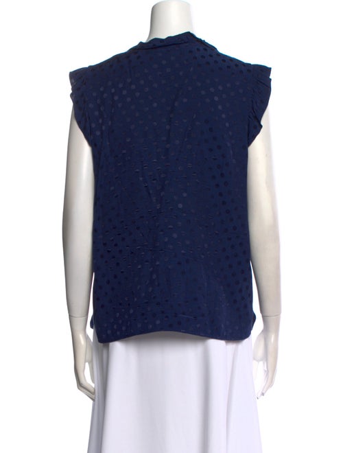 Sandro V-Neck Sleeveless Blouse