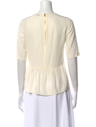 Sandro Silk Bateau Neckline Crop Top