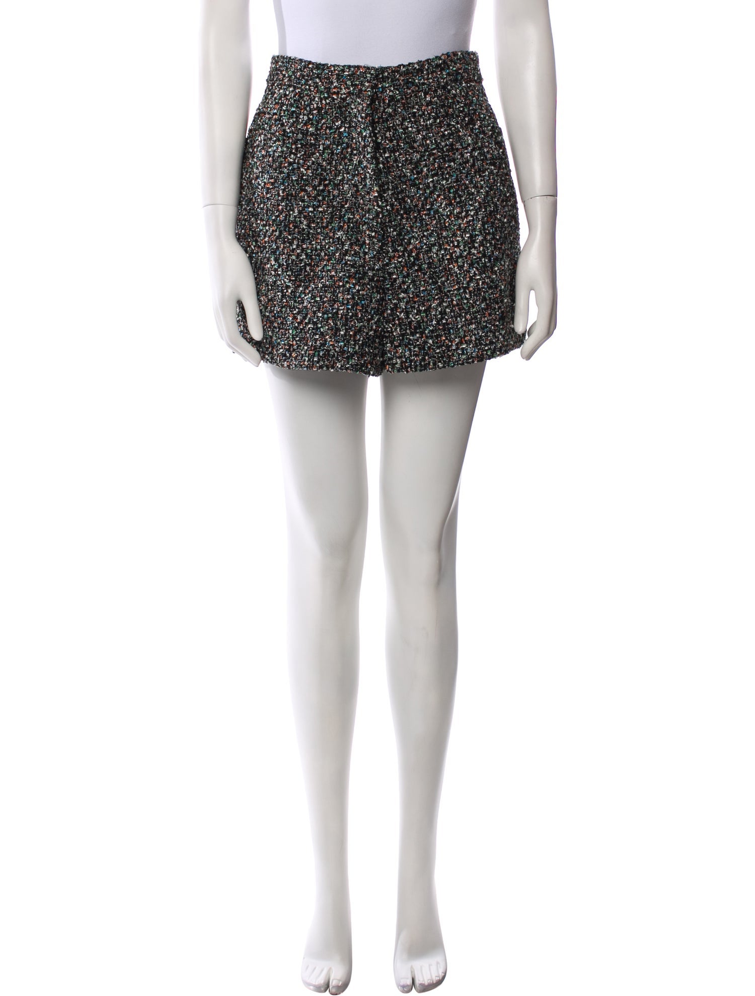 Sandro Tweed Pattern Mini Shorts