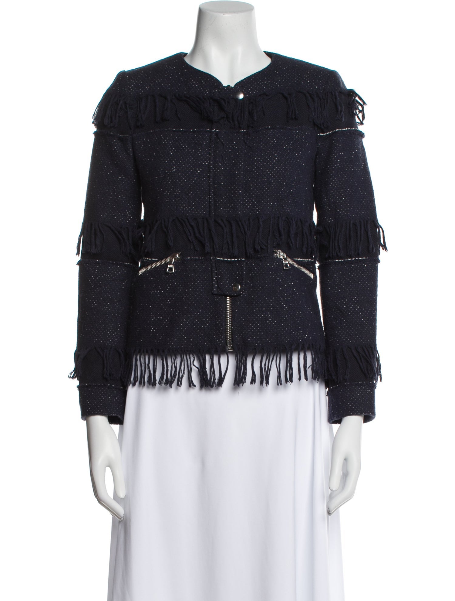 Sandro Tweed Pattern Evening Jacket