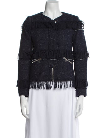 Sandro Tweed Pattern Evening Jacket