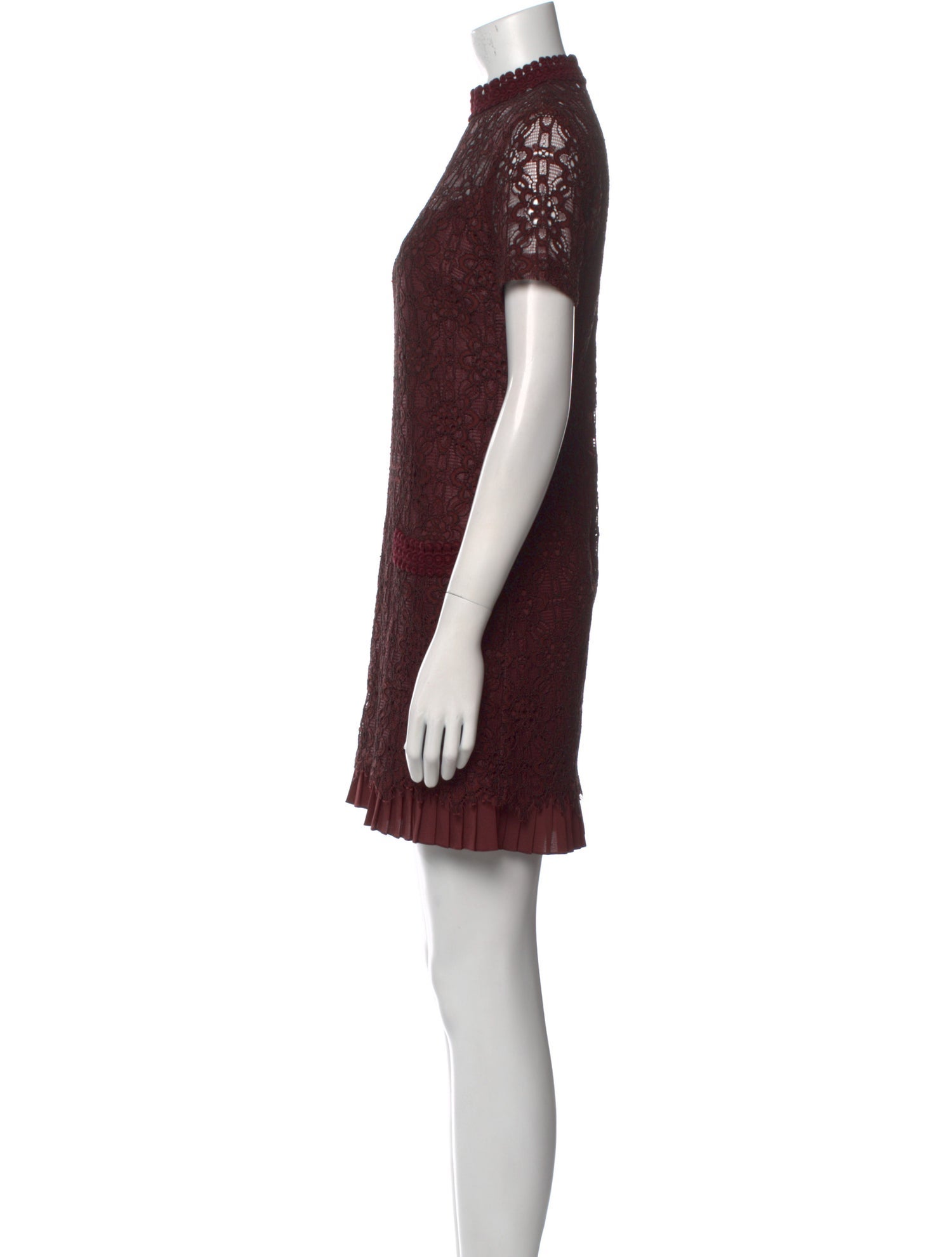 Sandro Lace Pattern Mini Dress