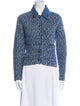 Sandro Wool Floral Print Denim Jacket