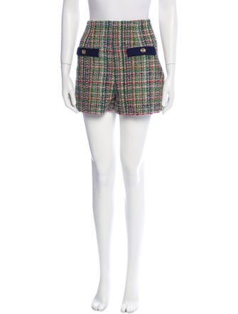 Sandro Tweed Pattern Mini Shorts