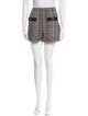 Sandro Tweed Pattern Mini Shorts