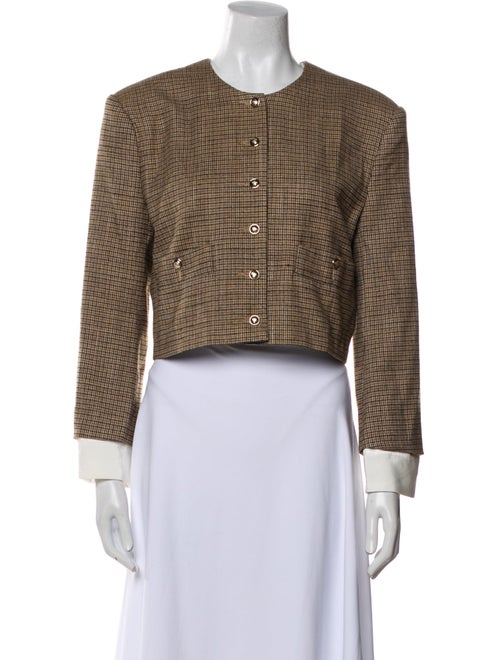 Sandro Plaid Print Evening Jacket