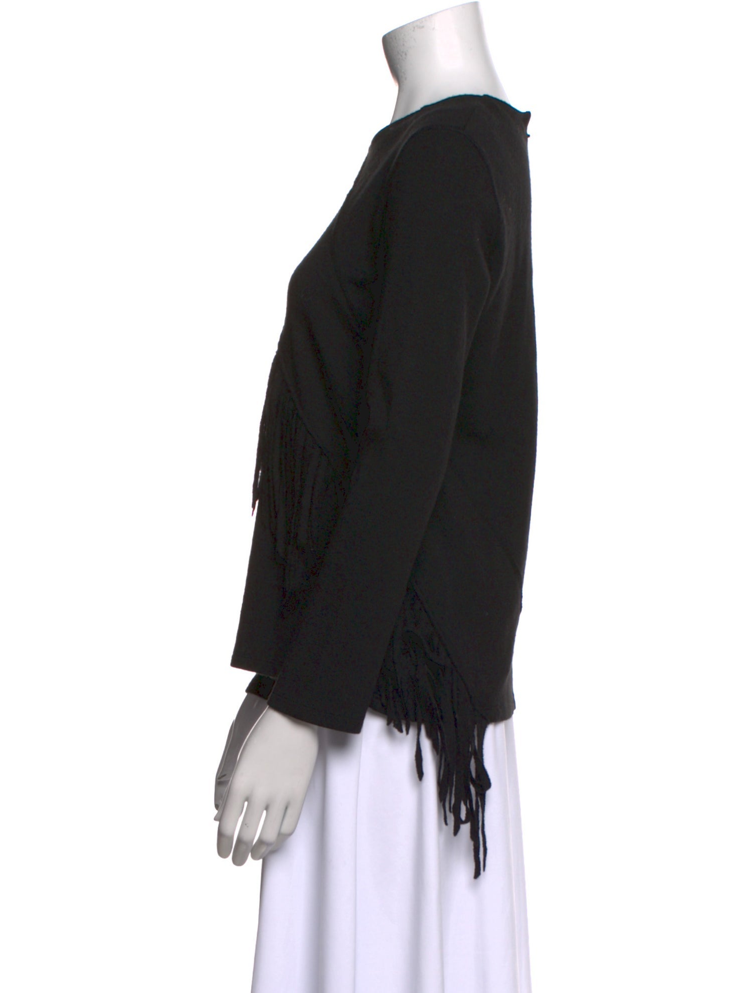 Sandro Scoop Neck Long Sleeve Top