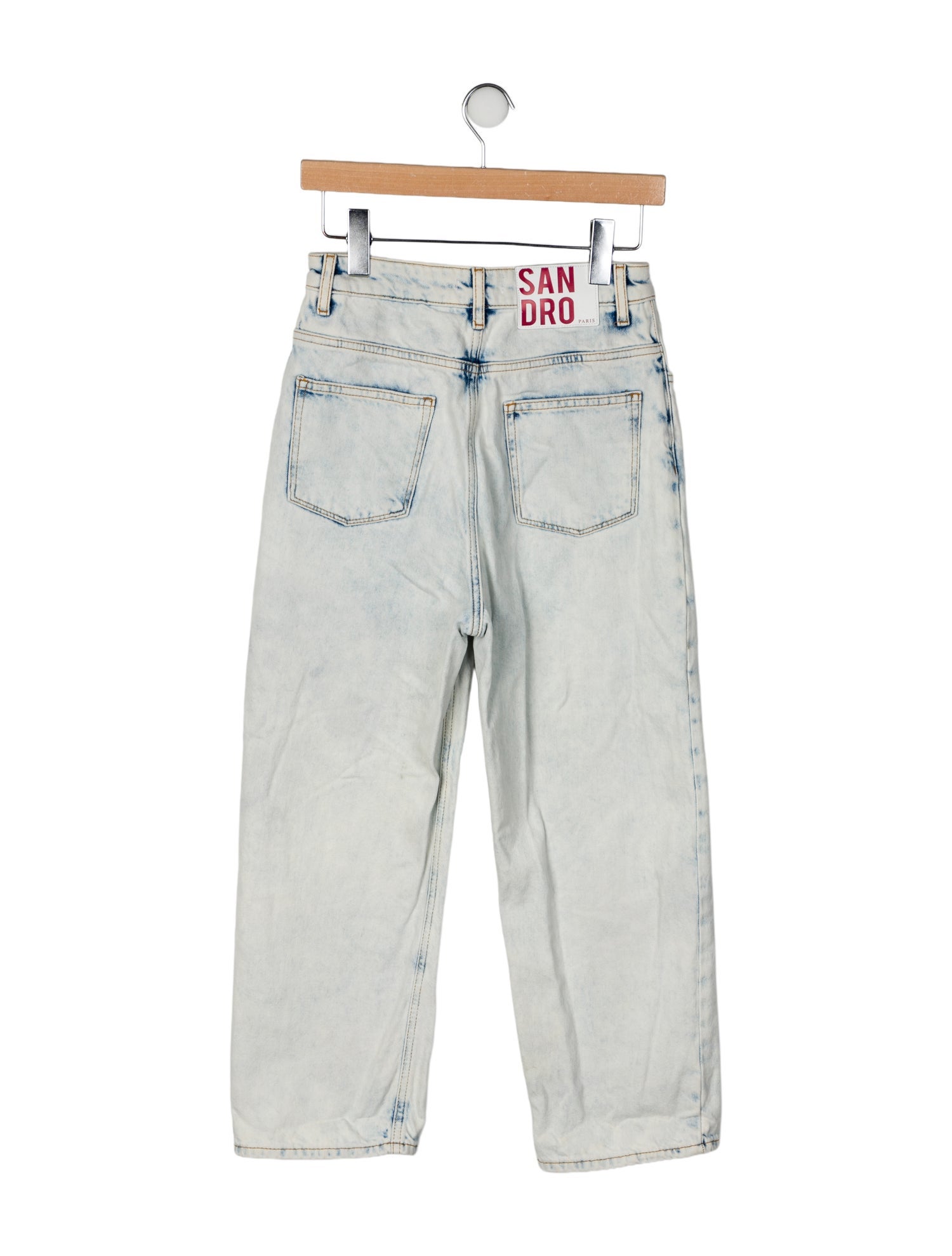 Sandro High-Rise Straight Leg Jeans