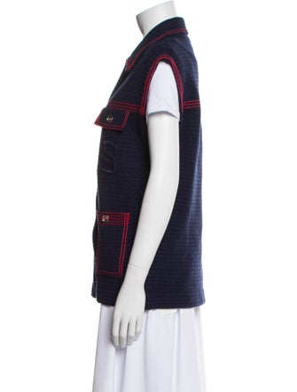 Sandro Plaid Print Vest
