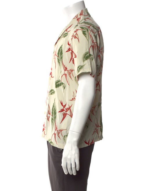 Sandro Floral Print Short Sleeve Shirt
