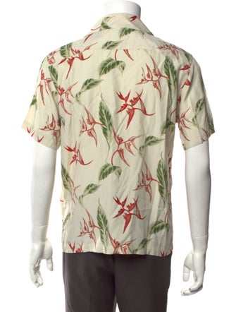 Sandro Floral Print Short Sleeve Shirt