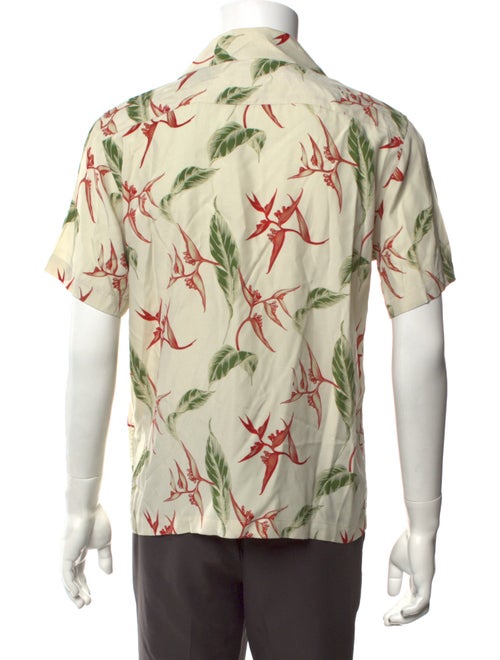 Sandro Floral Print Short Sleeve Shirt