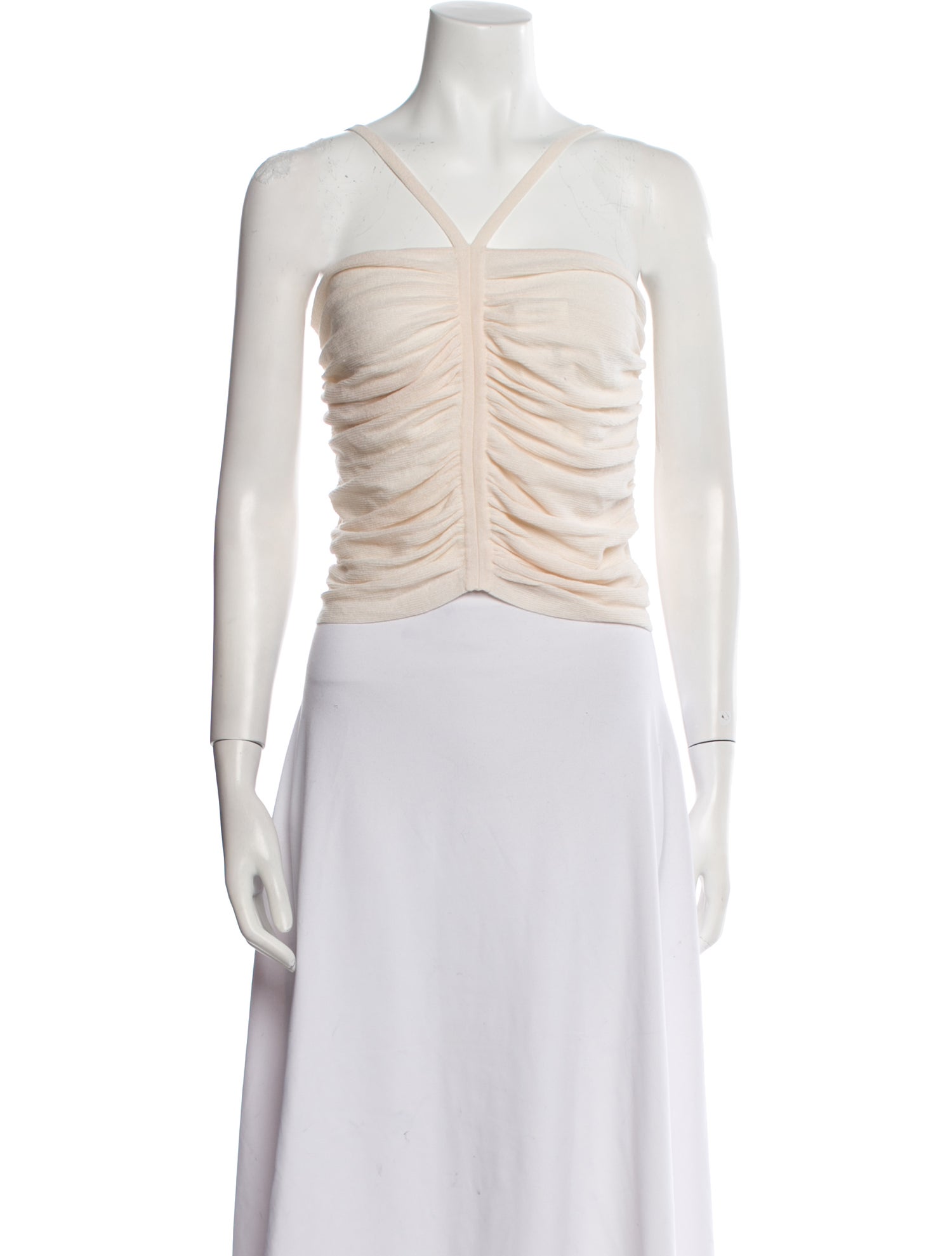 Sandro V-Neck Sleeveless Crop Top