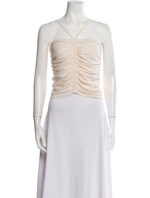 Sandro V-Neck Sleeveless Crop Top