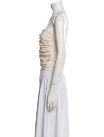 Sandro V-Neck Sleeveless Crop Top