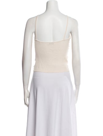 Sandro V-Neck Sleeveless Crop Top
