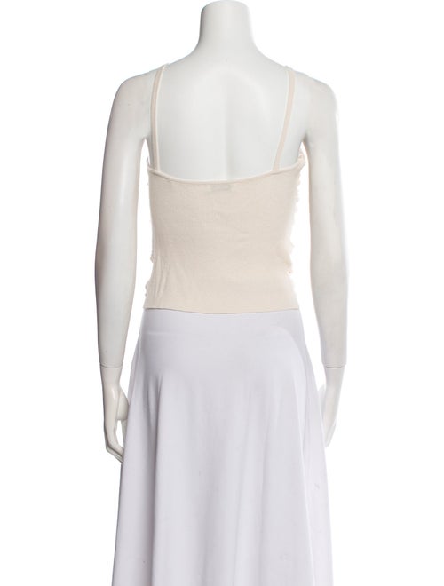 Sandro V-Neck Sleeveless Crop Top