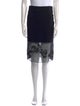 Sandro Beaded Accents Knee-Length Skirt