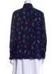 Sandro Silk Printed Button-Up Top