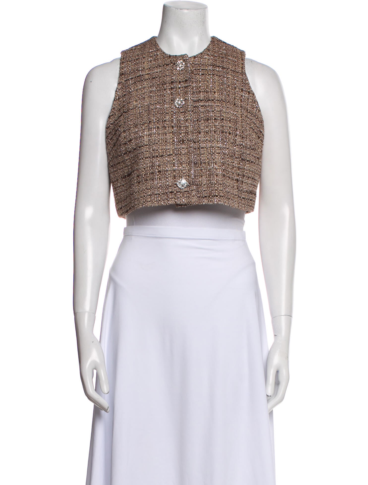 Sandro Tweed Pattern Vest w/ Tags