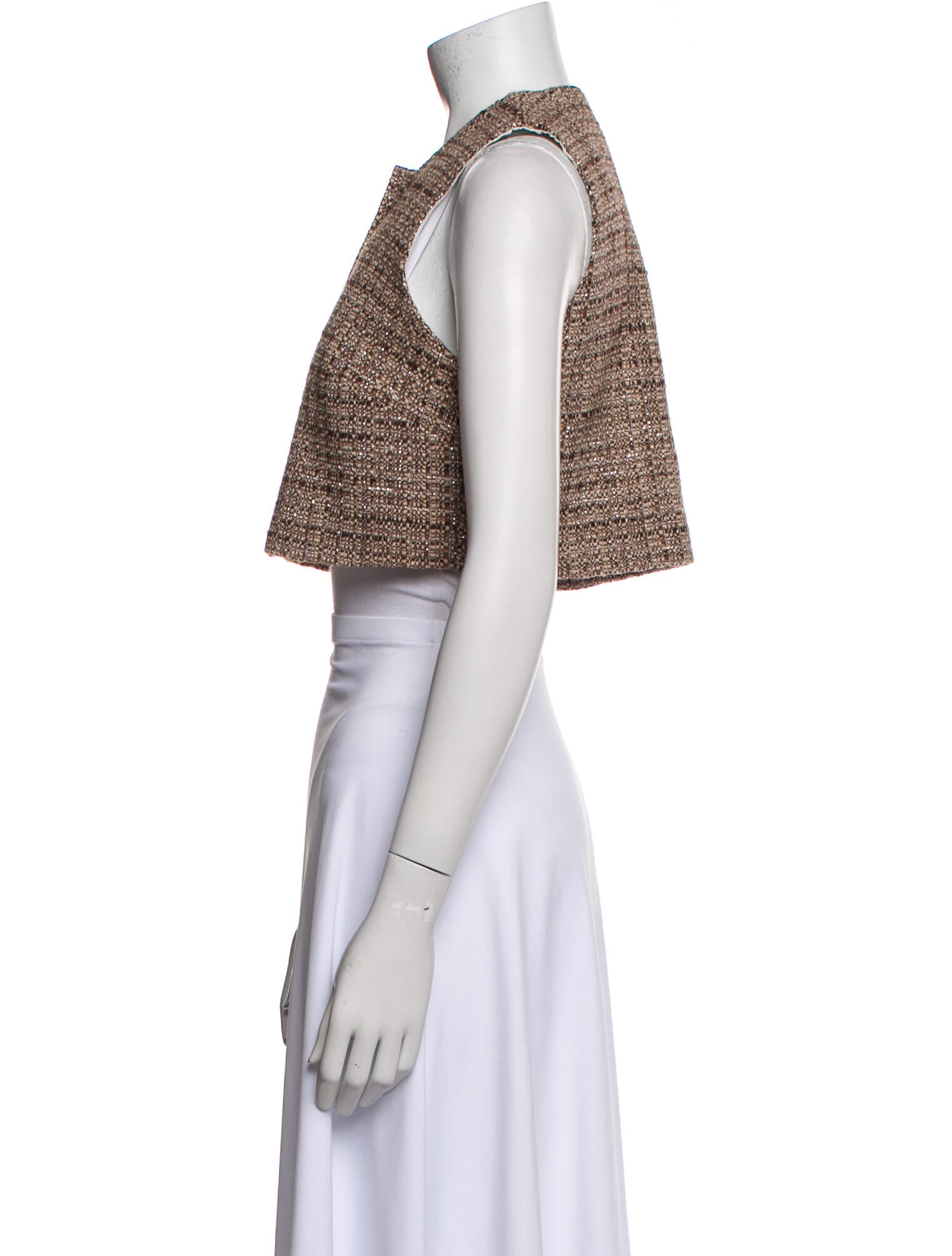 Sandro Tweed Pattern Vest w/ Tags