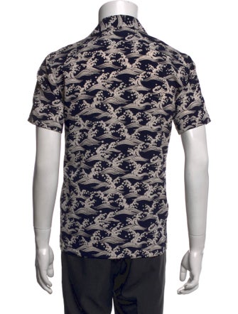 Sandro Printed Short Sleeve Shirt